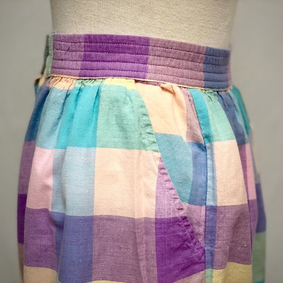 Vintage Summer Plaid Checkered Skirt - Picture 5 of 8